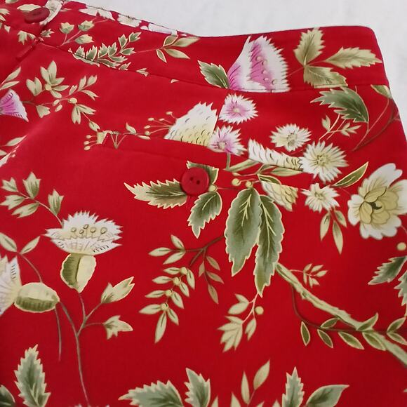 EP PRO 16 Red Floral Skort Polyester easy care no stretch see measurement photos - Picture 5 of 12